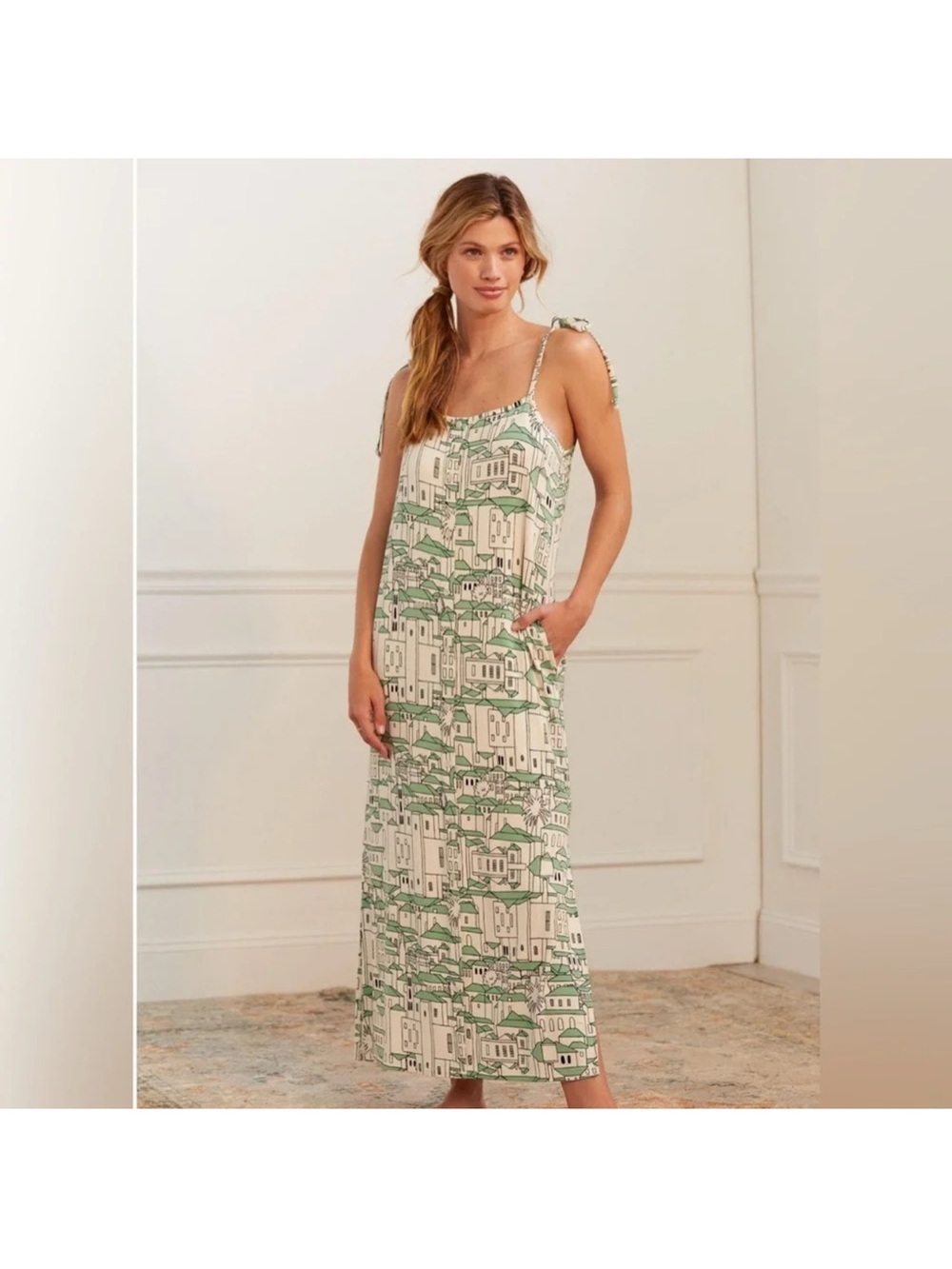 Anthropologie Porridge Citiscape Lounge Midi Dress Loose Comfy
Soft Large